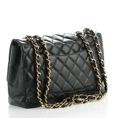 Chanel Lambskin Quilted Jumbo Single Flap Black 3 of 8