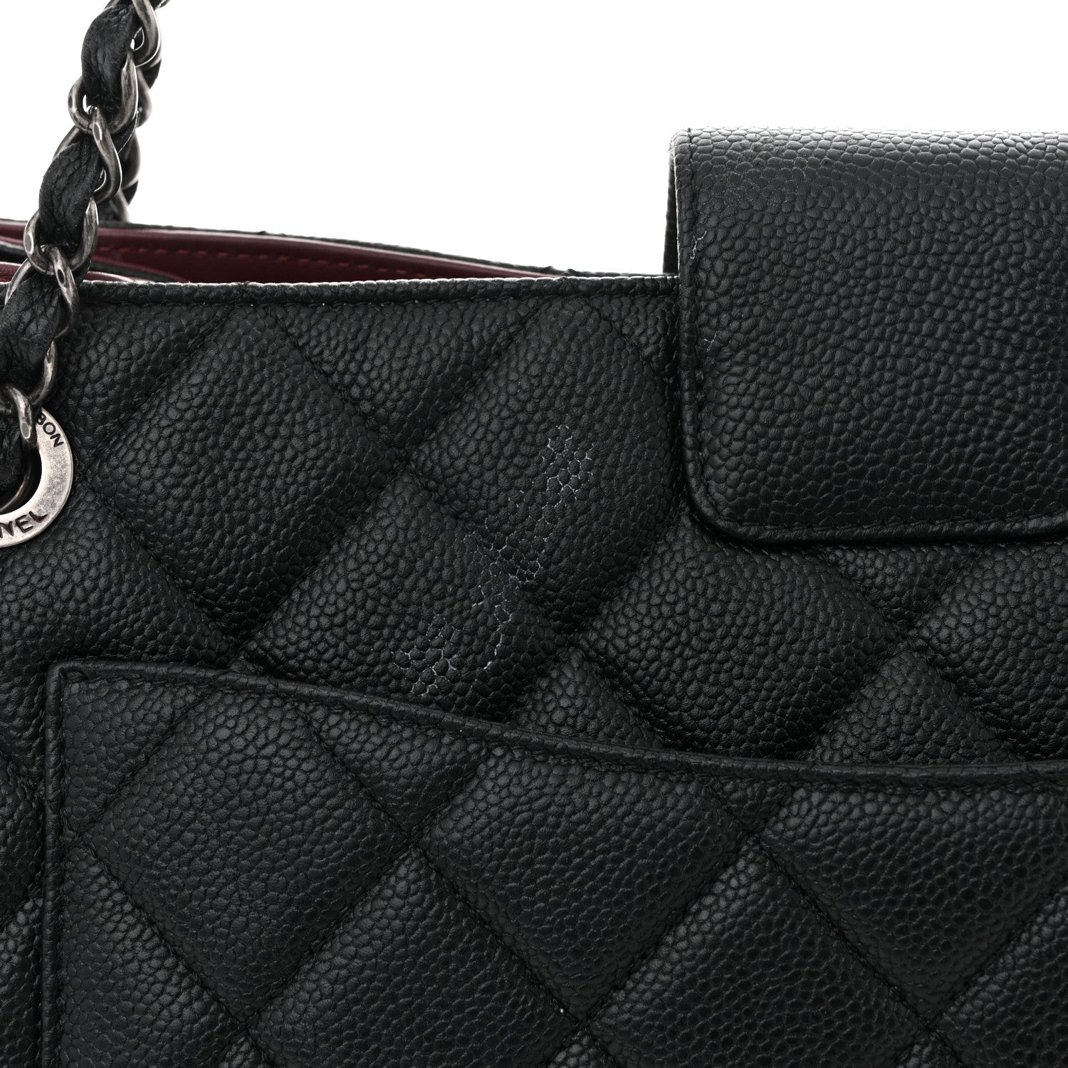 Chanel Caviar Quilted Large CC Accordion Shopping Bag Black 11 of 12