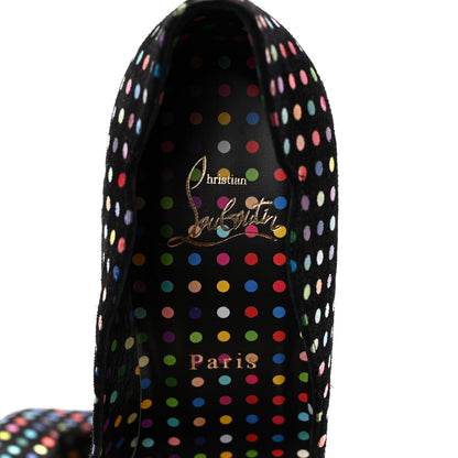 Christian Louboutin Suede Polka Dot Hot Chick 100 Pumps 38.5 Black Multicolor 7 of 8