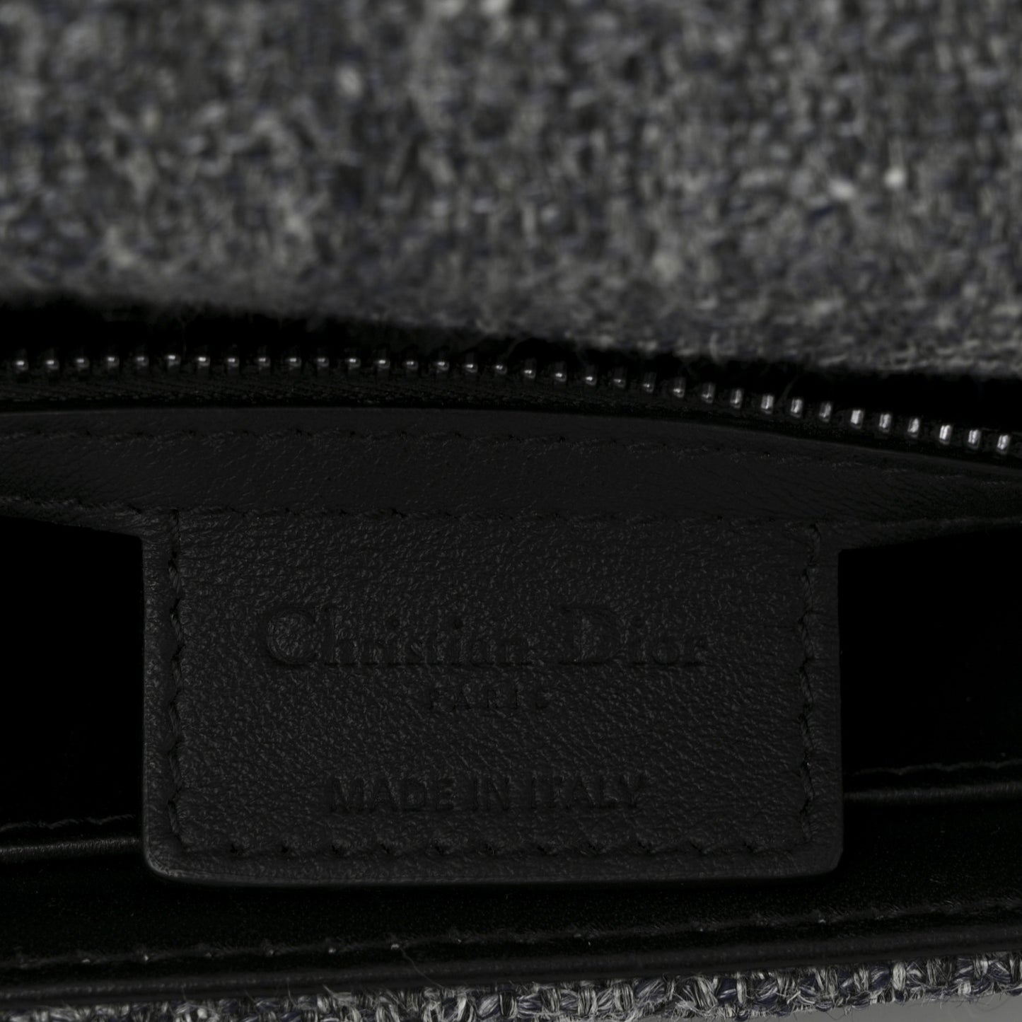 Tweed Macrocannage Medium Caro Bag Black