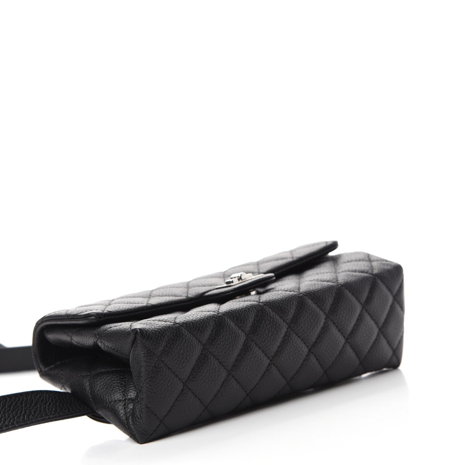 Chanel Grained Calfskin Quilted 2.55 Reissue Flap Belt Bag Clutch Black 4 of 13