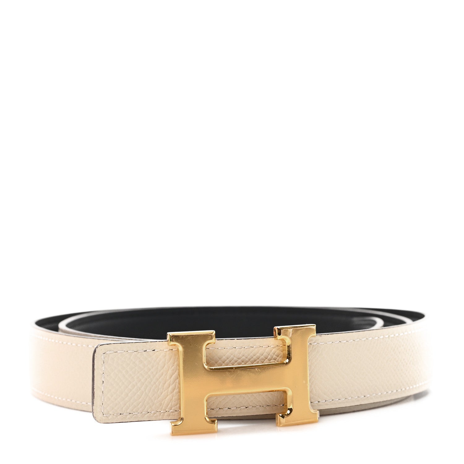 Hermes Epsom Swift 24mm Mini Constance H Belt 90 36 Craie Black 1 of 5