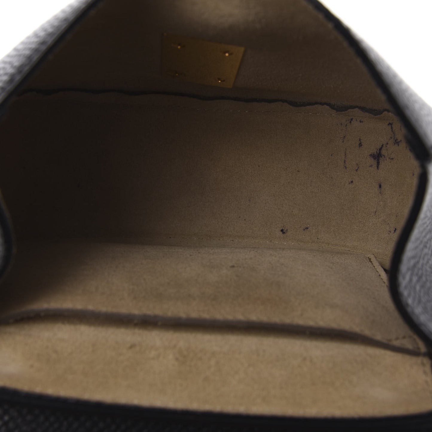 Grained Calfskin Lambskin Mini Bi-Color Drew Shoulder Bag Black Powder Beige