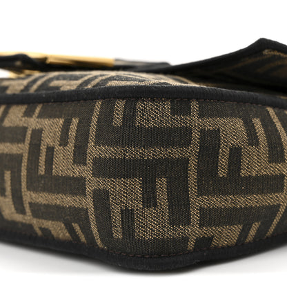 Fendi Fabric Jacquard FF 1974 Medium Baguette Tobacco Moro Black 10 of 11