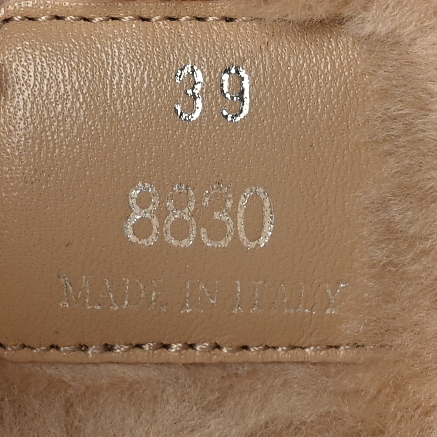 Prada Natural Calfskin Shearling Metal Triangle Logo 45mm Clogs 39 Black Sabbia 6 of 8