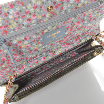 Chanel Canvas Quilted Coco Cuba Charms Wallet On Chain WOC Khaki 5 of 7