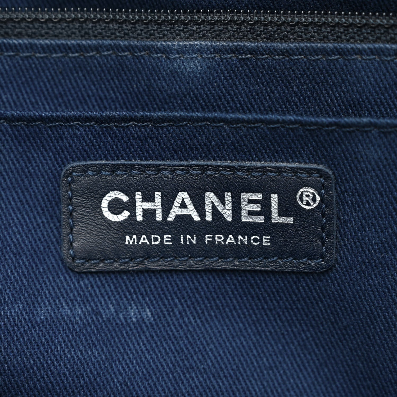 Chanel Grained Vegetal Calfskin Urban Shopping Tote Blue 8 of 19