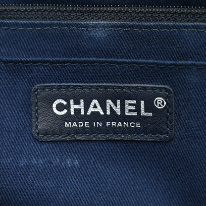 Chanel Grained Vegetal Calfskin Urban Shopping Tote Blue 8 of 19