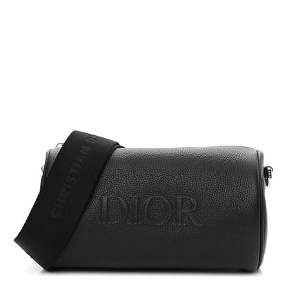 Christian Dior HOMME Grained Calfskin Mens Roller Messenger Black 1 of 10