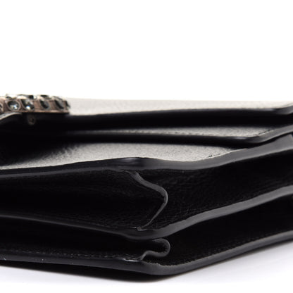 Gucci Pebbled Calfskin Small Dionysus Shoulder Bag Black 12 of 13