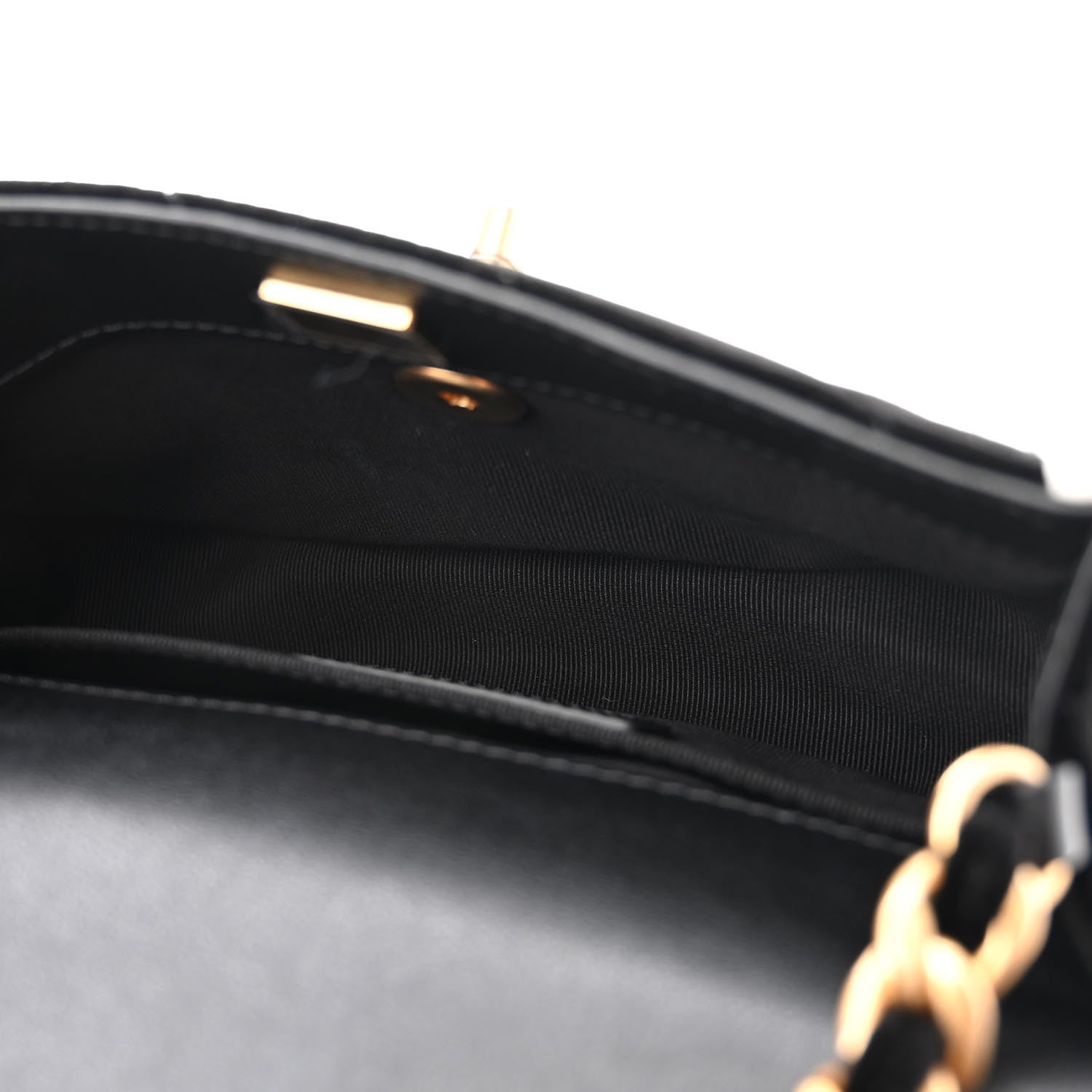Chanel Velvet Quilted Mini Place Vendome Flap Black White 5 of 10