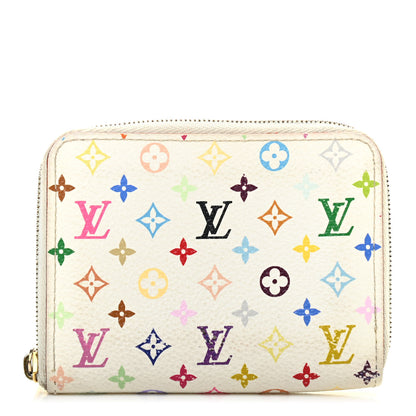 Louis Vuitton Monogram Multicolor Zippy Coin Purse Wallet White 1 of 11