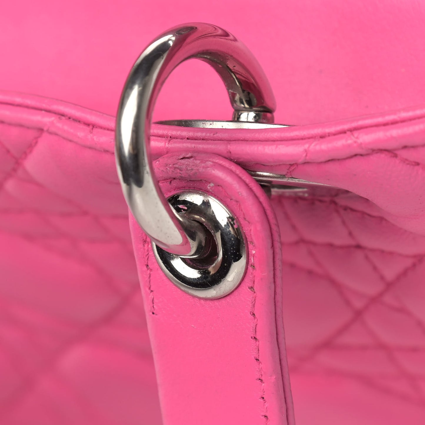 Lambskin Cannage Medium Lady Dior Pink