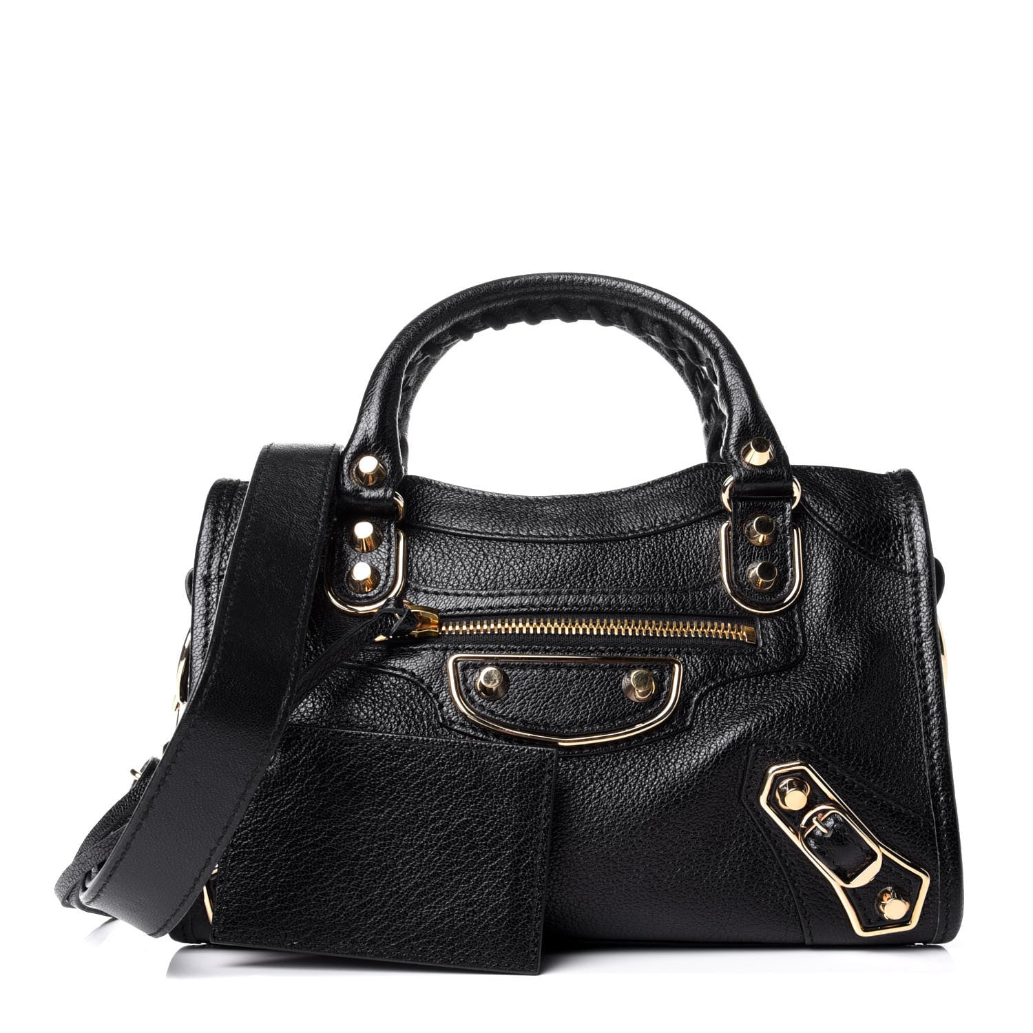 Balenciaga Chevre Gold Metallic Edge Hardware Mini City Black 1 of 10