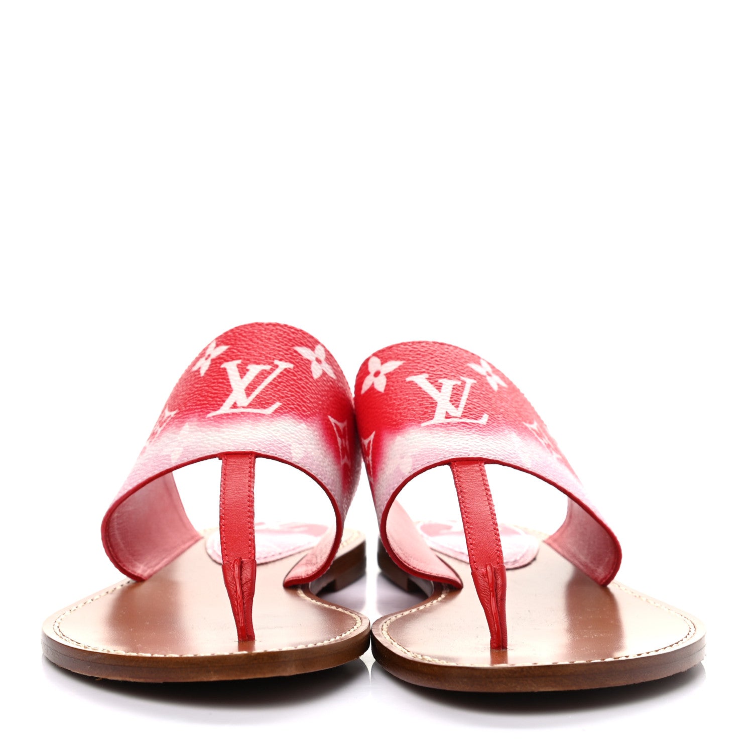 Louis Vuitton Monogram Escale Palma Sandals 37.5 Rouge 2 of 8
