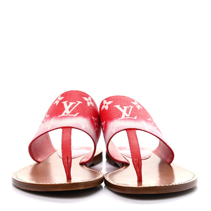 Louis Vuitton Monogram Escale Palma Sandals 37.5 Rouge 2 of 8