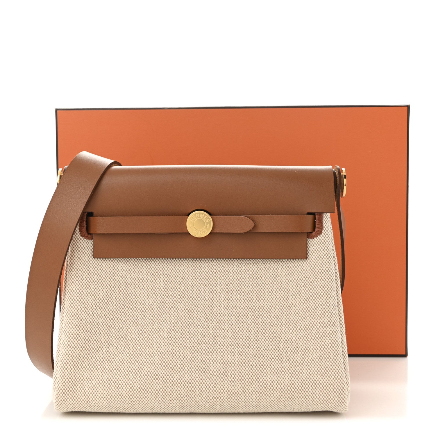 Hermes Military Toile Vache Hunter Herbag Zip Retourne 20 Ecru Beige Fauve 11 of 11