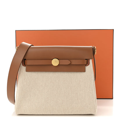 Hermes Military Toile Vache Hunter Herbag Zip Retourne 20 Ecru Beige Fauve 11 of 11