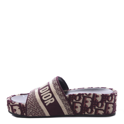 Christian Dior Oblique D-Way Platform Sandal 37 Deep Amaranth 1 of 10