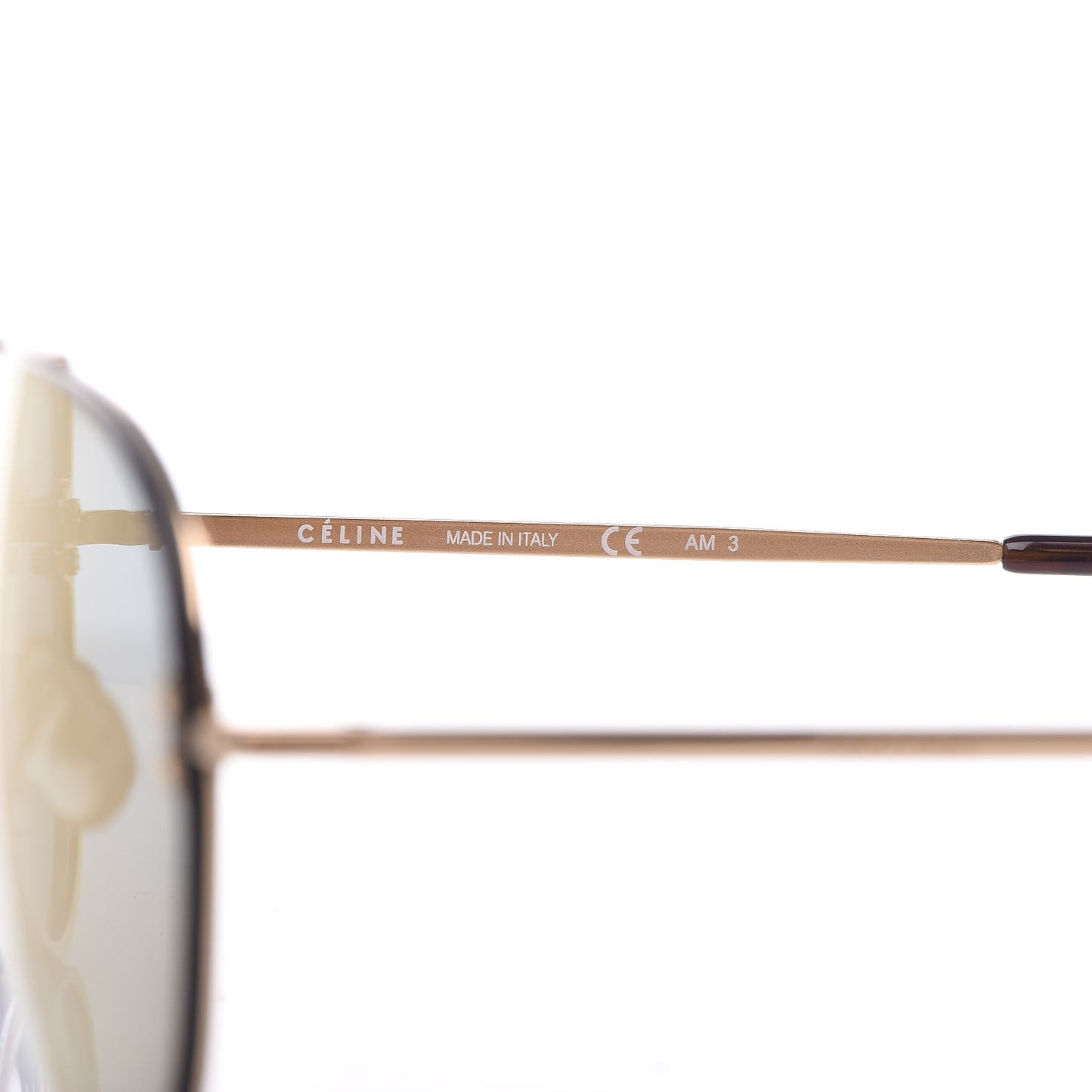 Acetate Mirror Aviator Sunglasses CL41391/S Gold Grey