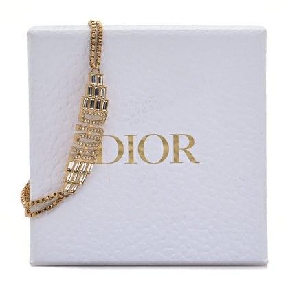 Christian Dior Crystal Metal Logo Bracelet Gold 6 of 6