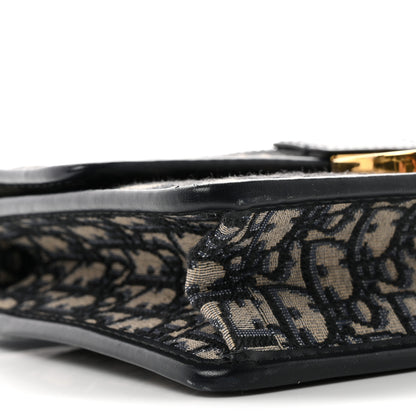 Christian Dior Oblique 30 Montaigne Flap Bag Blue 9 of 10