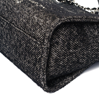 Chanel Mixed Fibers Calfskin Small Deauville Tote Black 10 of 10