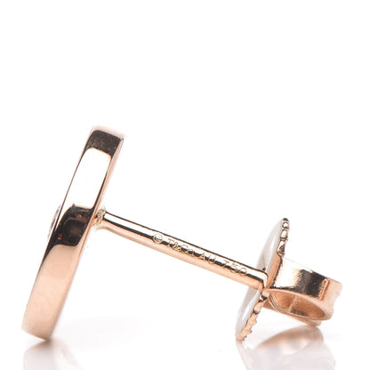 Tiffany 18K Rose Gold Diamond Mini Atlas Earrings 4 of 5