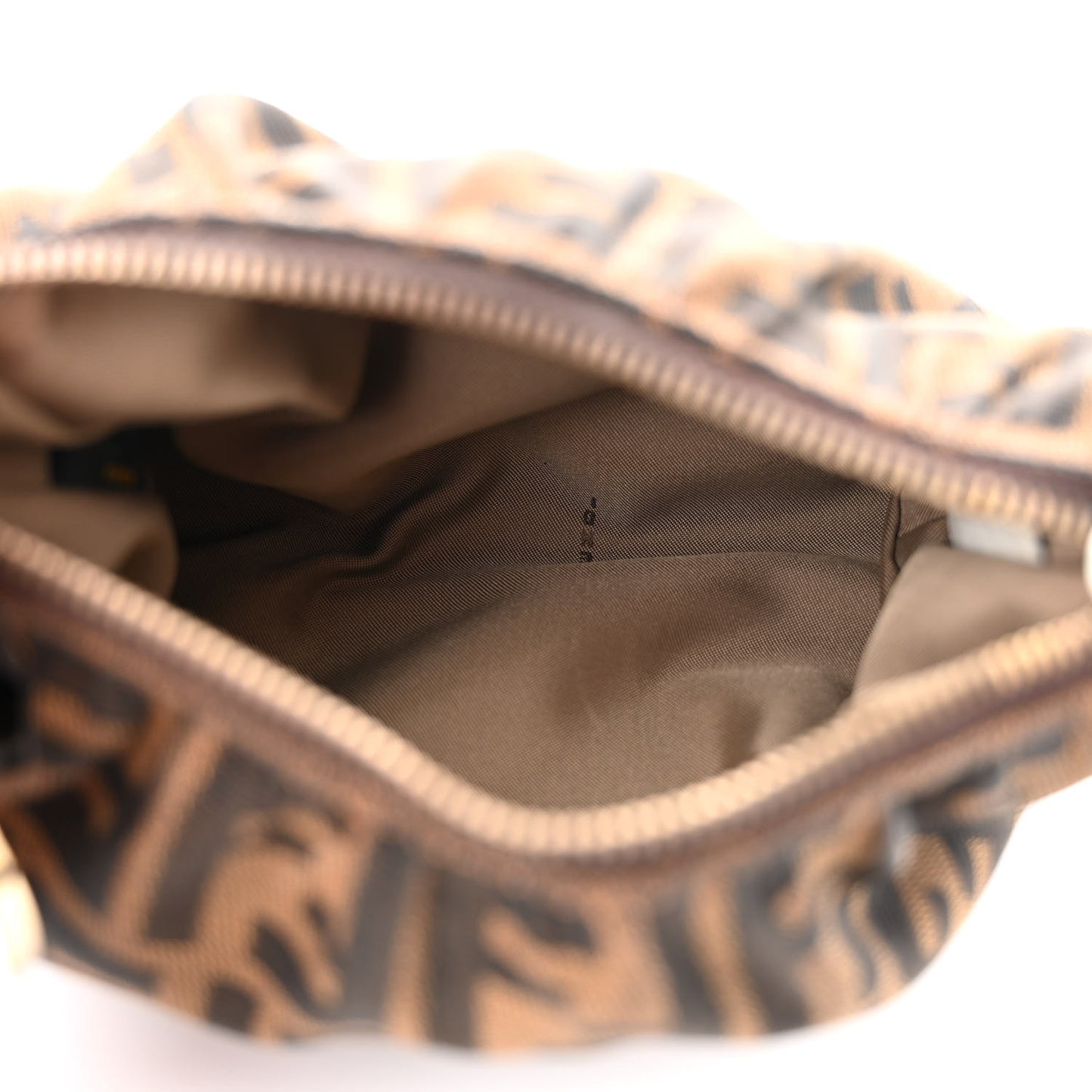 Zucca Cuoio Lucido Hobo Tobacco White