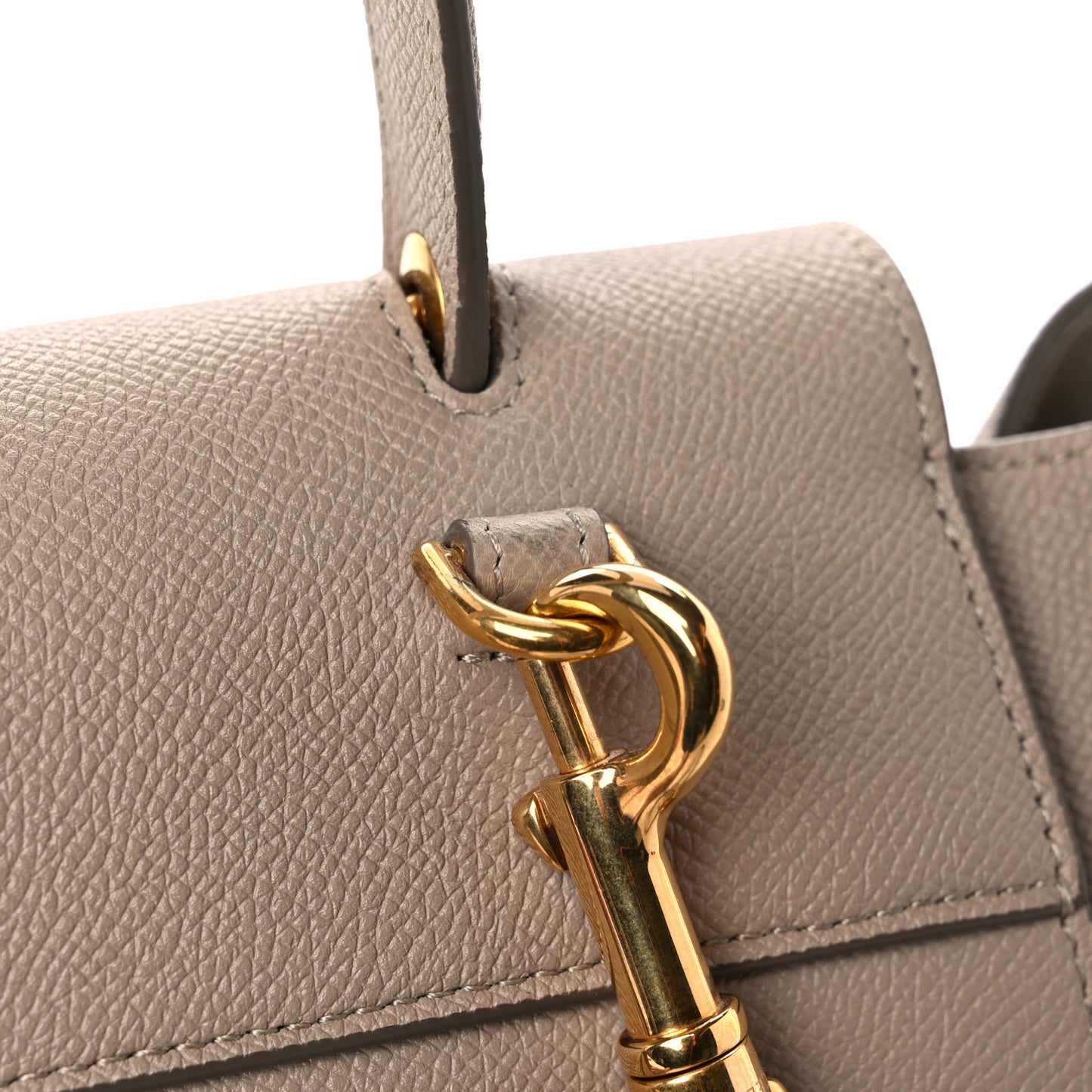 Grained Calfskin Mini Belt Bag Light Taupe