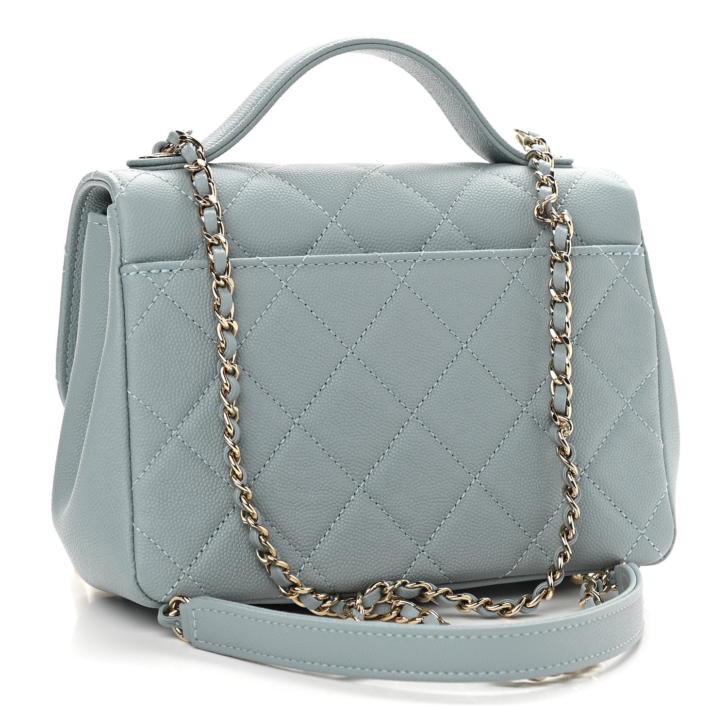 Chanel Caviar Quilted Small Business Affinity Flap Blue 2 of 10