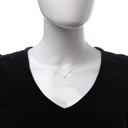 Tiffany Sterling Silver Diamond .07ct Elsa Peretti Diamonds by the Yard Pendant Necklace 2 of 8