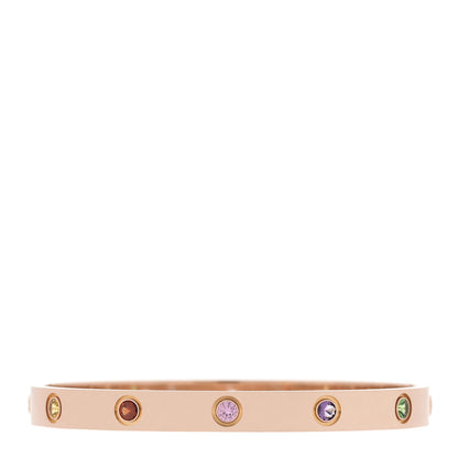 Cartier 18K Pink Gold Sapphire Garnet Amethyst LOVE Bracelet 17 2 of 3