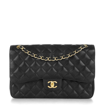 Chanel Caviar Quilted Jumbo Double Flap Black 1 of 8