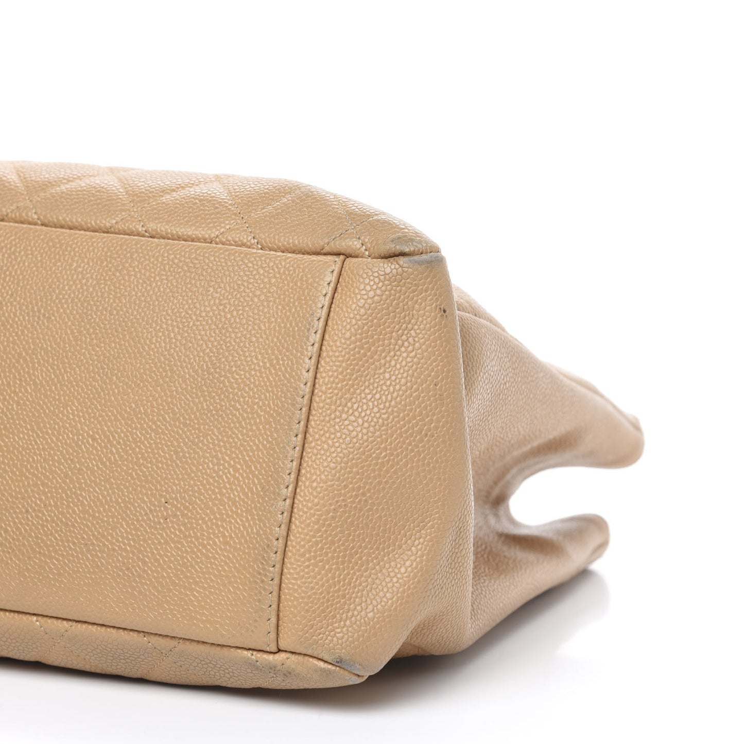 Caviar Quilted Grand Shopping Tote GST Beige Clair