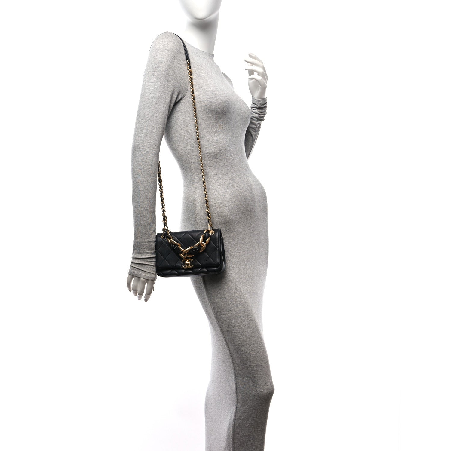 Chanel Shiny Lambskin Small Chain Is More Flap Black 2 of 10