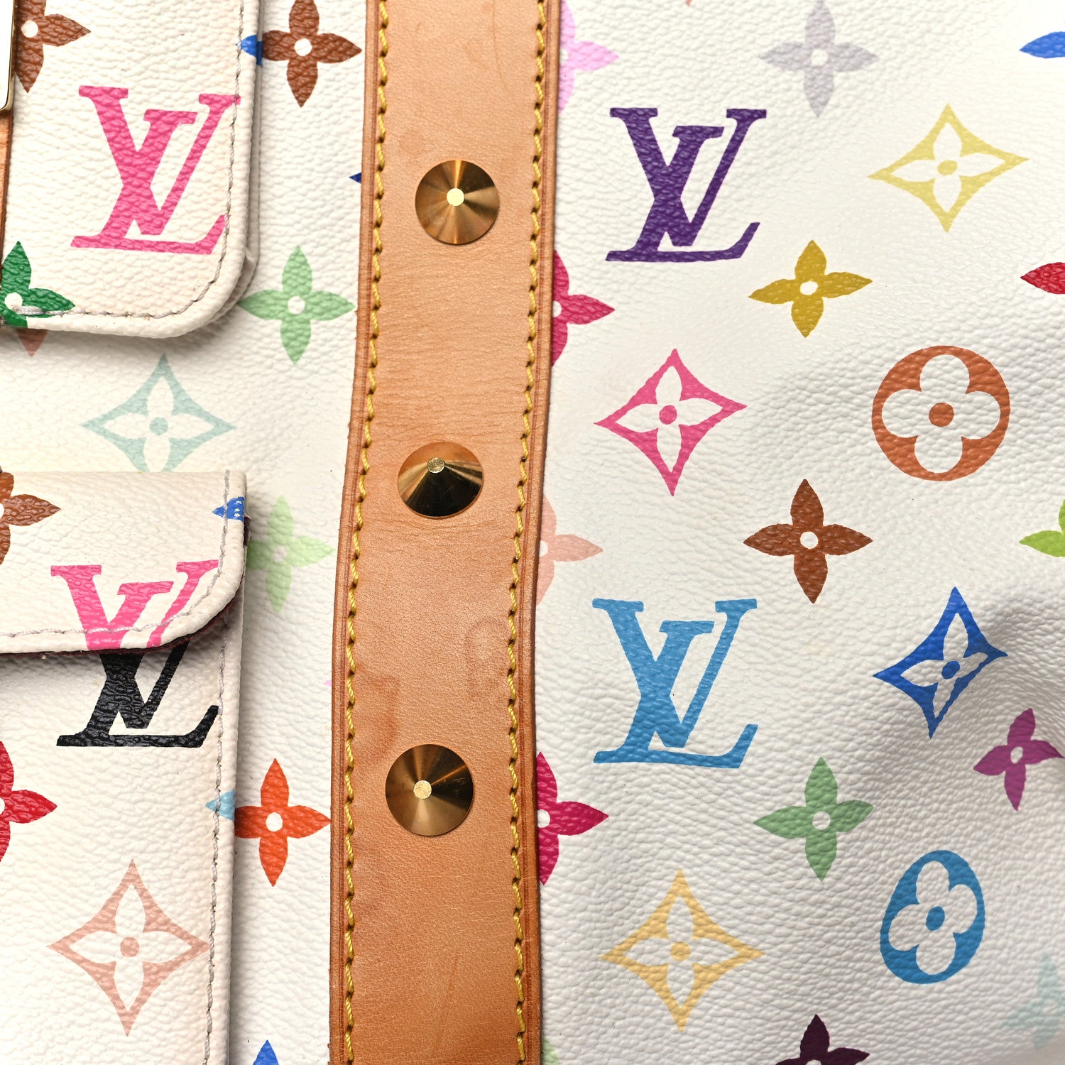 Louis Vuitton Monogram Multicolor Keepall 45 White 8 of 11
