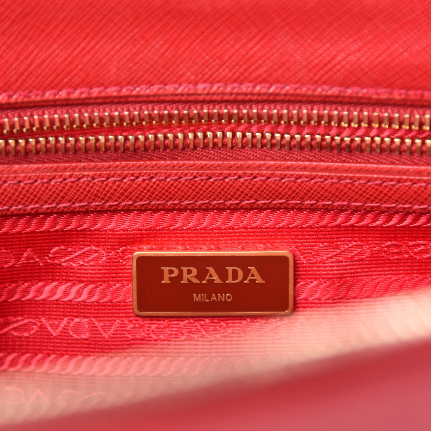 Prada Saffiano Small Galleria Double Zip Tote Fuoco 8 of 12