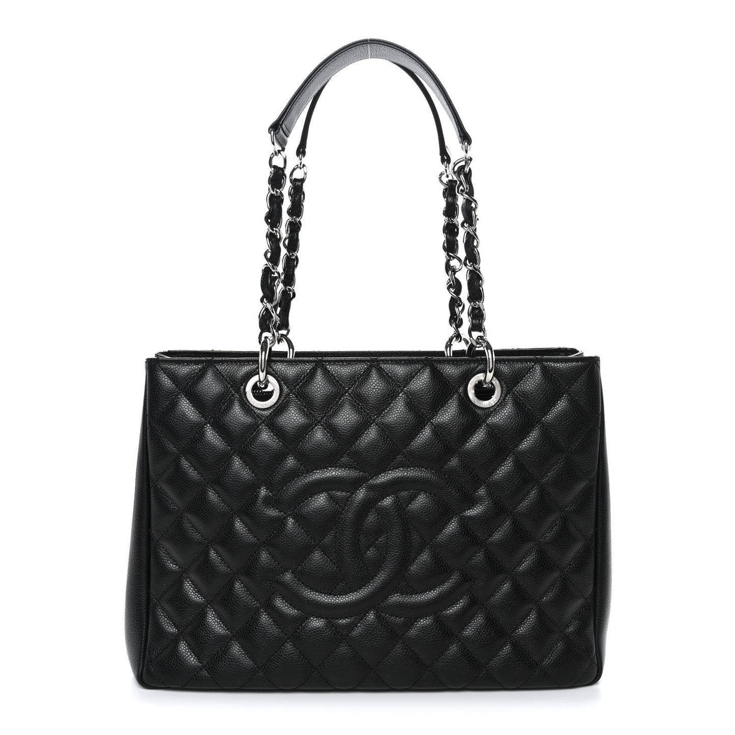 Caviar Quilted Grand Shopping Tote GST Black