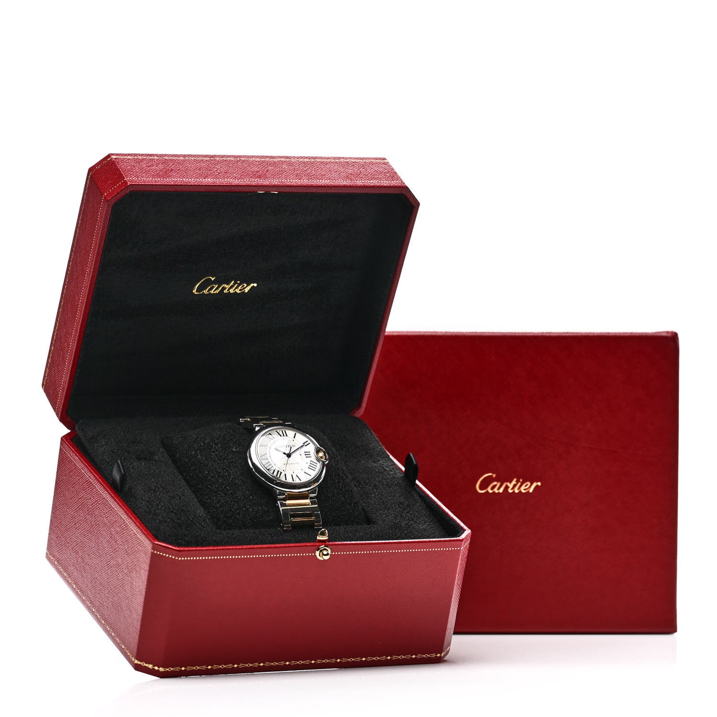 Stainless Steel 18K Yellow Gold 36mm Ballon Bleu De Cartier Automatic Watch
