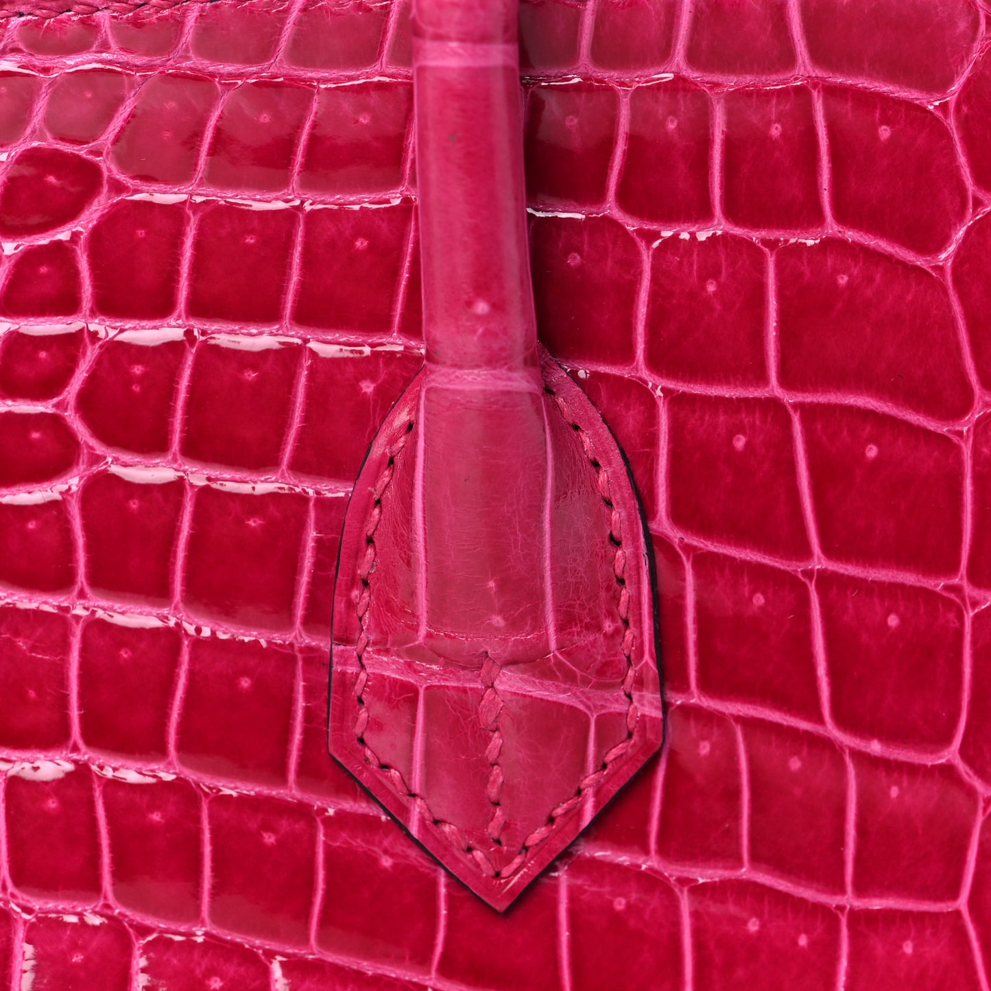 Shiny Porosus Crocodile Birkin 25 Rose Mexico