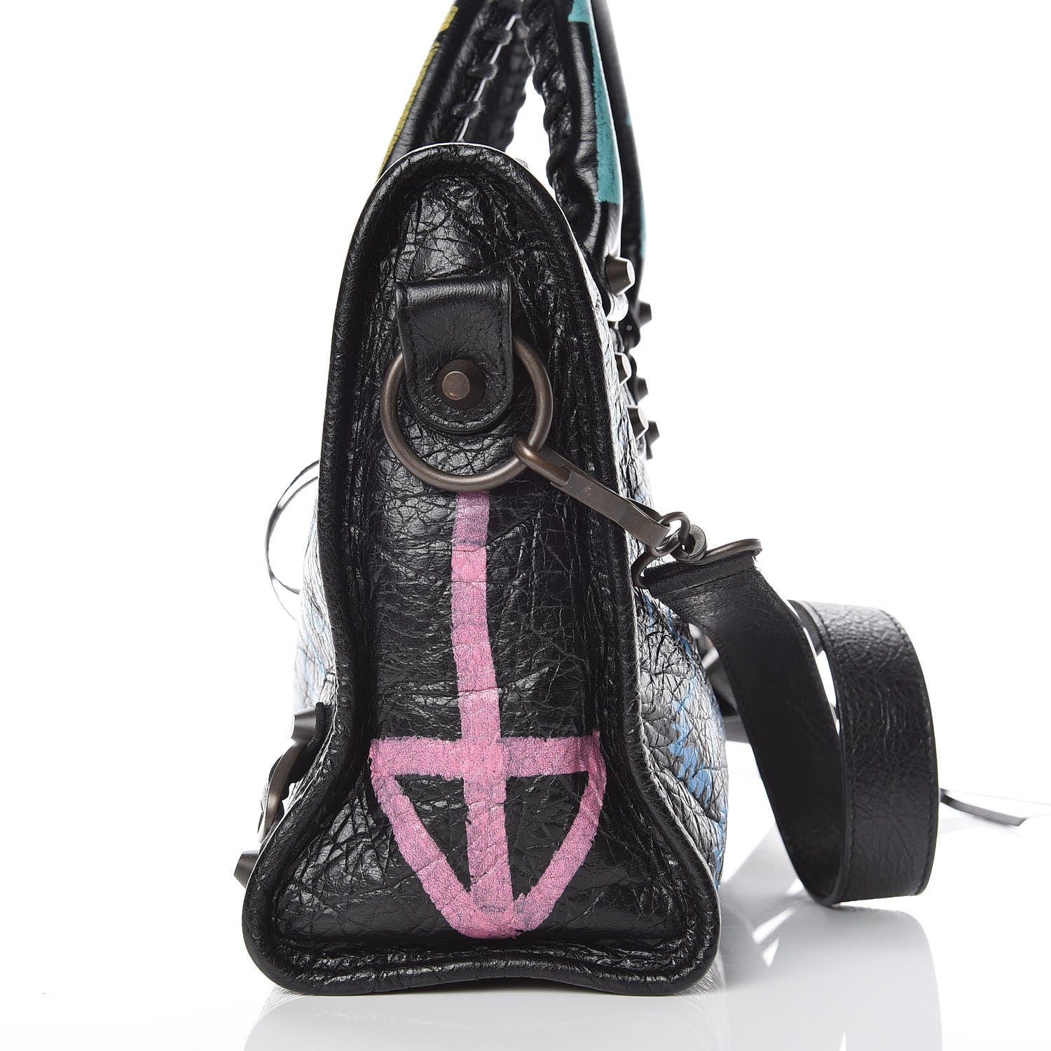 Balenciaga Agneau Graffiti All Over Classic Hardware S City Black Multicolor 14 of 14
