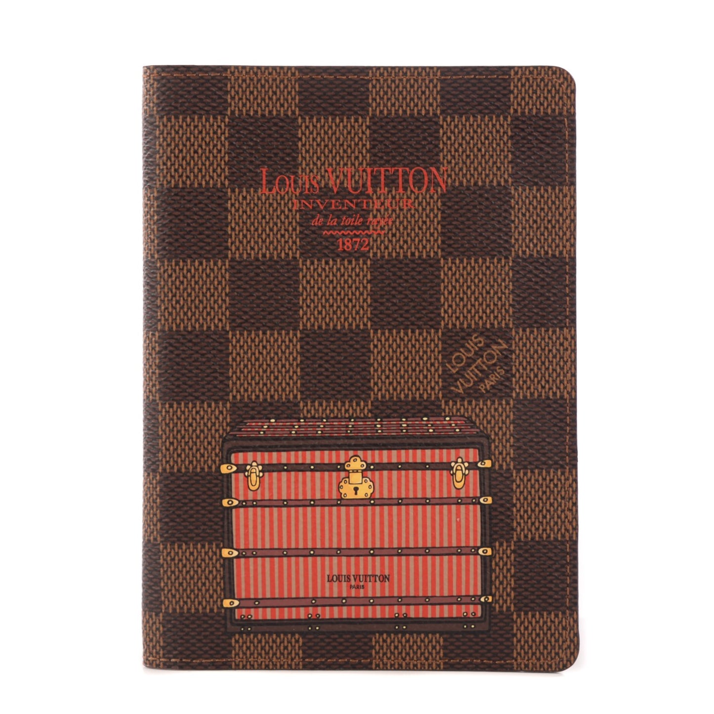 Damier Ebene Trunks and Locks Passport Cover