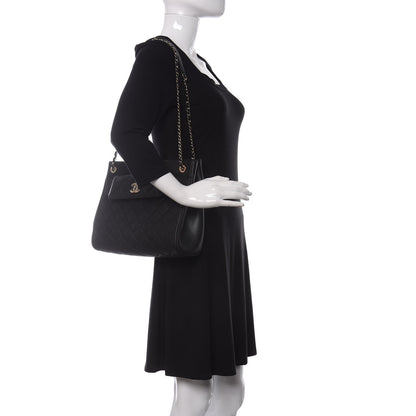 Chanel Caviar Quilted In Out Flap Shopping Tote Black 2 of 12