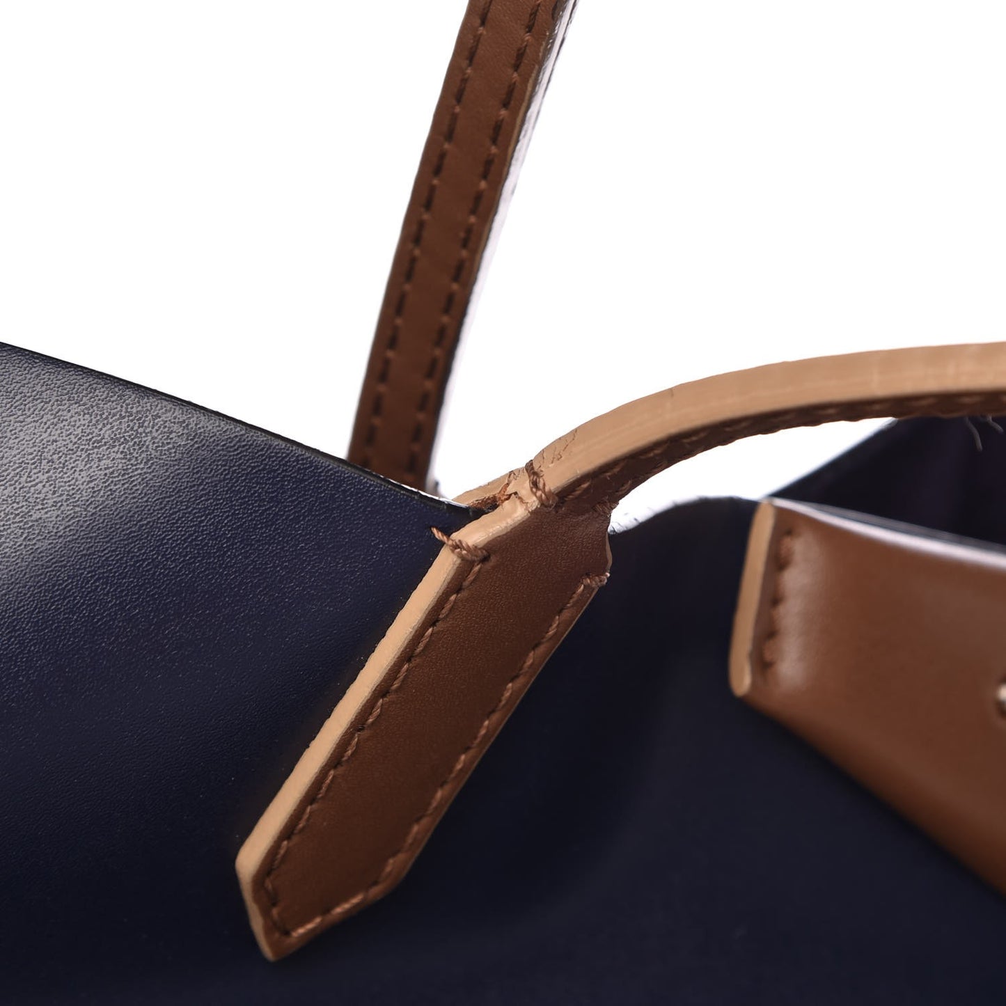 Calfskin Large Antigona Tote Navy Beige