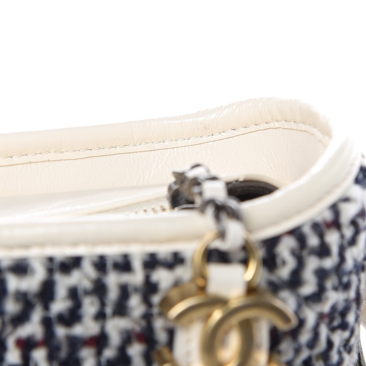 Chanel Tweed Calfskin Quilted Small Gabrielle Hobo Ivory Multicolor 9 of 10