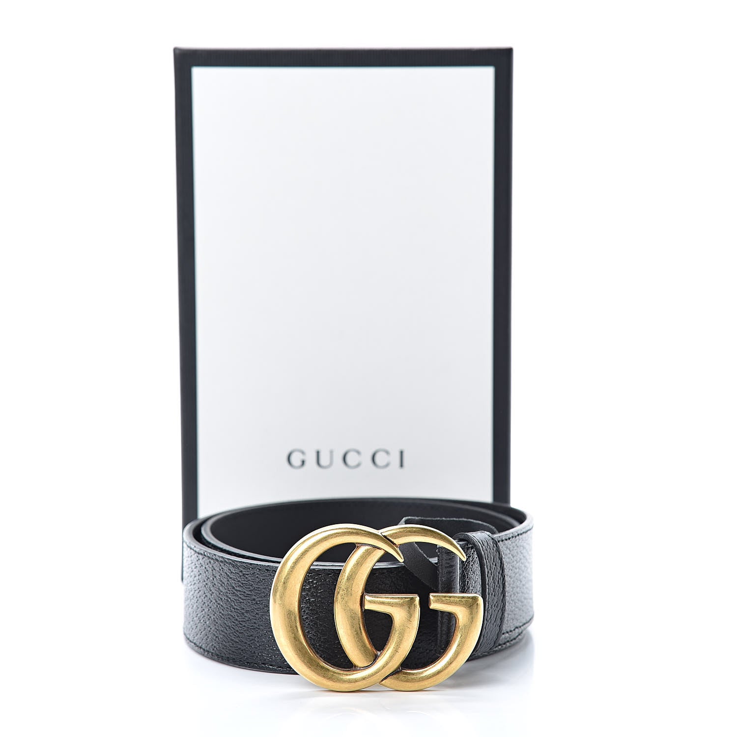 Gucci Textured Calfskin Double G 40mm Belt 85 34 Black 7 of 7