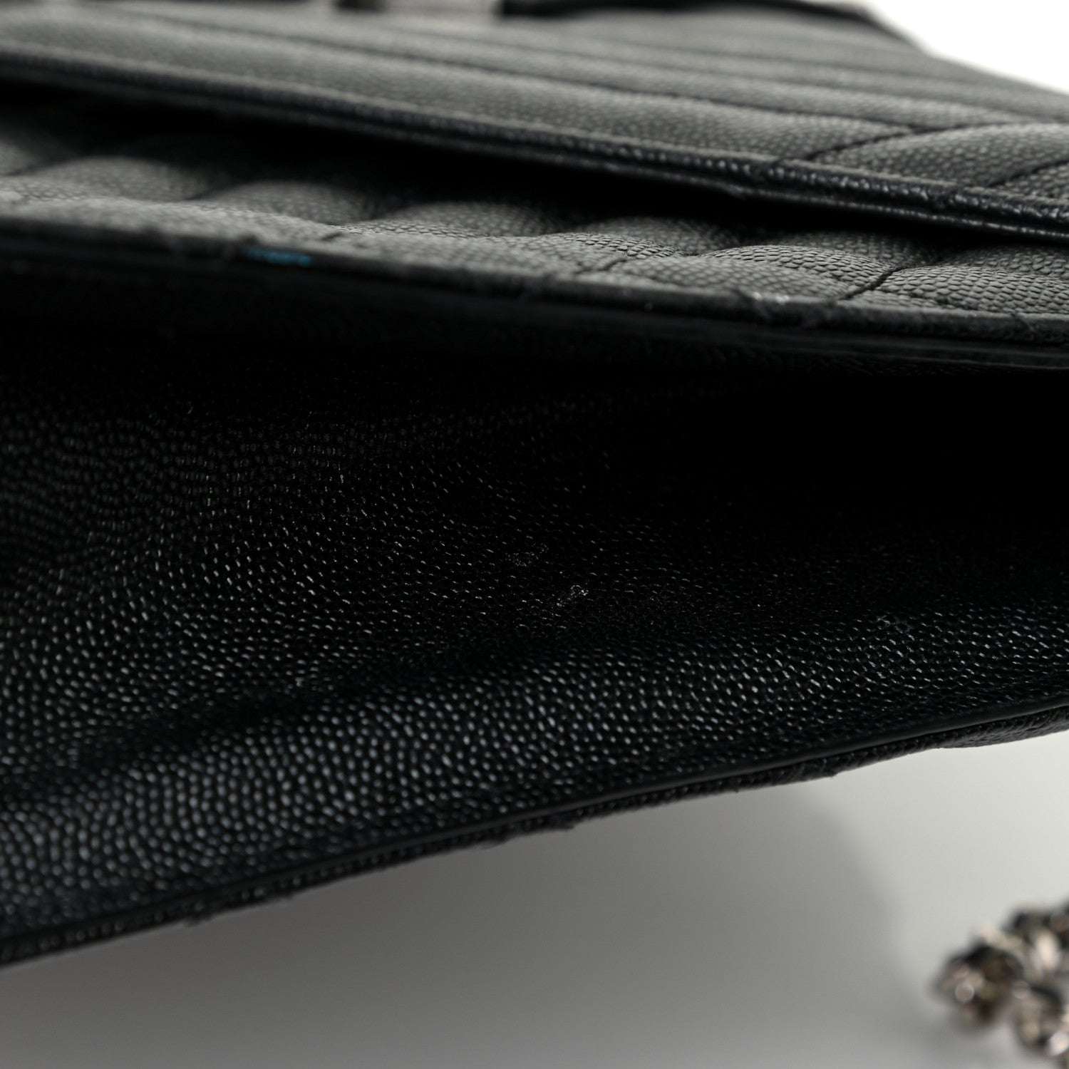 Saint Laurent Grain De Poudre Textured Mixed Matelasse Large Triquilt Monogram Satchel Black 30 of 31