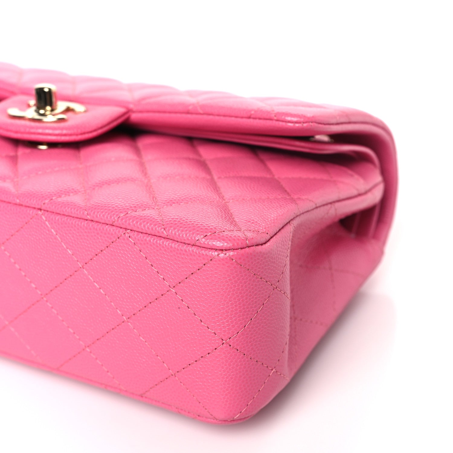 Chanel Caviar Quilted Small Double Flap Pink 10 of 10