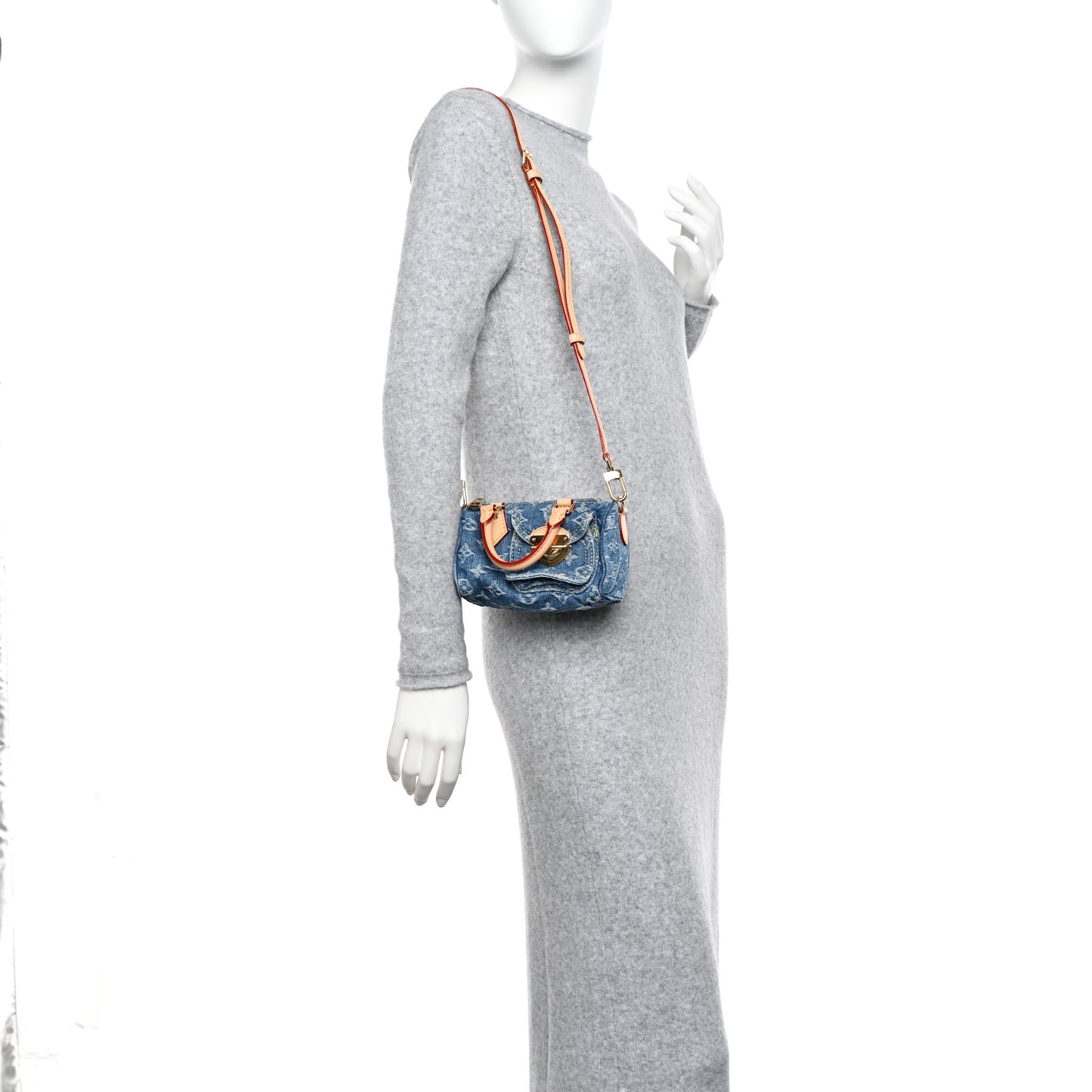 Monogram Denim Nano Speedy Blue
